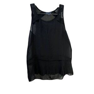 American Eagle Outfitters Black Chiffon‎ Blouse Sleeveless XS